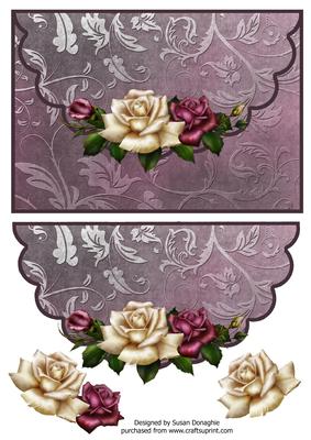 Antique Roses Mock Envelope