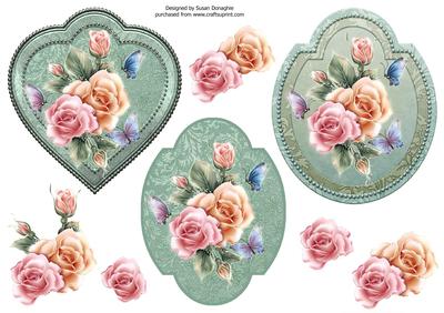 Flloral Rose Plaques
