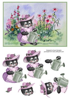 Cute Kitten in the Garden
