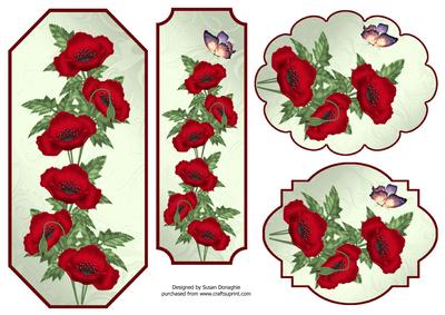 Poppies & Butterflies Plaques