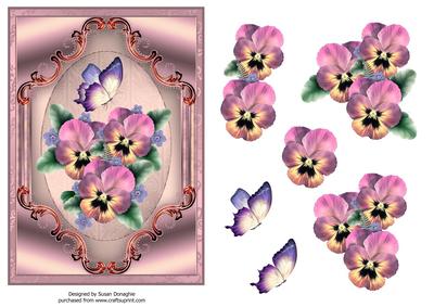 Pansy & Butterfly Scrollerie
