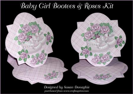 Baby Girl Bootees & Roses Kit