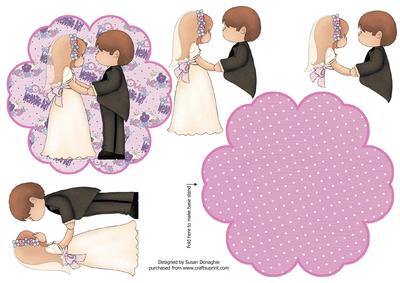 Wedding Day Petal Sdtand Card