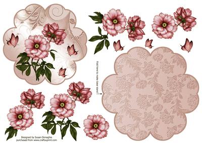 Pretty Peonies #3 Petal Stand Card