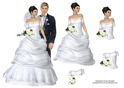 Wedding Day After the Ceremony A4 Decoupage