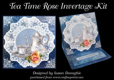 Tea Time Rose Invertage Easel Card Kit