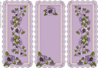 Pansies, Pearls & Lace in Mauve