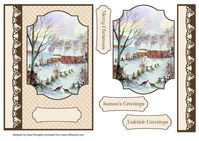 Pheasants & Oast Houses in Winter