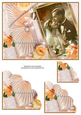 Vintage Wedding - Anniversary #2 Scalloped Corner Stacker