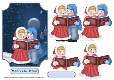 Starry Night Vintage Carol Singers