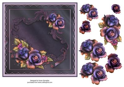 Dark Mystery Roses 7x7