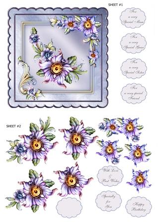 Fancy Floral 8x8" Card Front