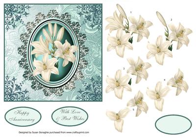 Baroque Lilies 6x6 Card Front