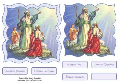 While Shepherds Watched 6x6 Card Front