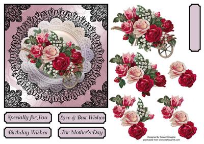 Vintage Roses & Black Lace