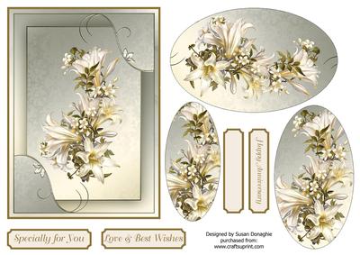 White Lilies Scrollerie
