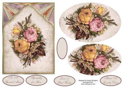 Art Deco Vintage Roses