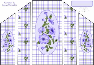 Blue Petunias Theatre Fold Card