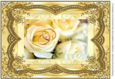 Golden Wedding A4 Card Front