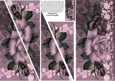 Aubergine Roses Trifold Pyramage