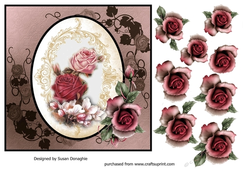 Vintage Roses Scrollerie