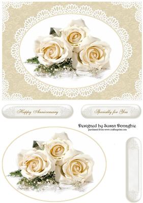 Simply Roses Anniversary or Wedding Card Front