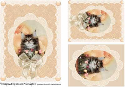 Kittens and Flowers Tiptoe Through the Tulips