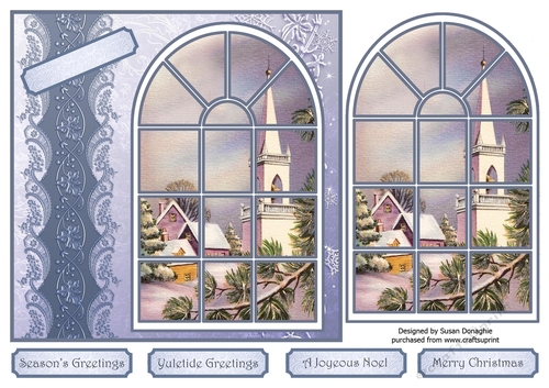 Winter Village Church Through the Window