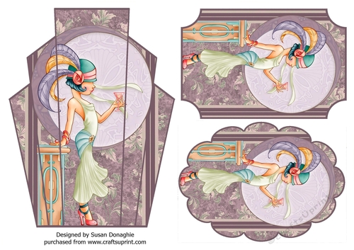 Charming Art Deco Lady Topper