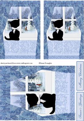 Christmas Cat at the Window