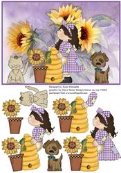 Patchwork Pals in the Sunflowers