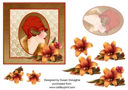 Elegant Beauty with Autumn Lilies