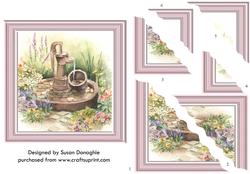 Water Feature in Watercolour Wavy Edge Corner Stacker