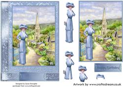 Lady Walking to Church