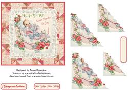 Sweet Bundle of Joy - Baby Girl Wavy Corner Stacker
