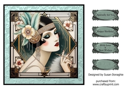 Art Deco Glamour #2 8x8