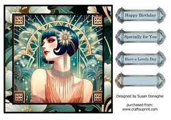 Art Deco Glamour #12 8x8