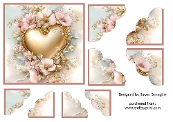 Golden Romantic Heart #2