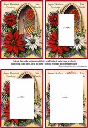 Poinsettias & Church Window Invertage