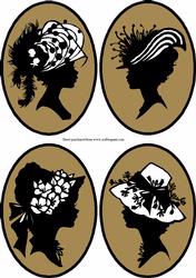 Silhouette Gold Cameos