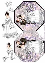 Victoriana Fashions Wedding Octagon Card