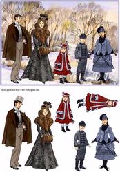 Victorian Family Winter Scene #2