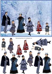Victorian Family Winter Scene #3