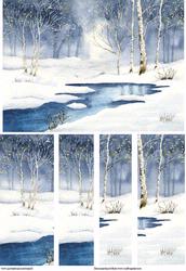 Winter Wonderland Decoupage Side Stacker