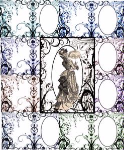 Floral Scrolls A5 Aperture Cards