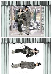 Winter Escort Through the Curtains