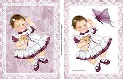 Baby Girl in Lace Frame Card Front