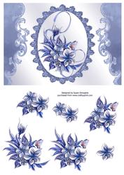 Frosted Floral Cameo