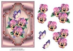 Pansy & Butterfly Scrollerie