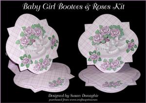 Baby Girl Bootees & Roses Kit